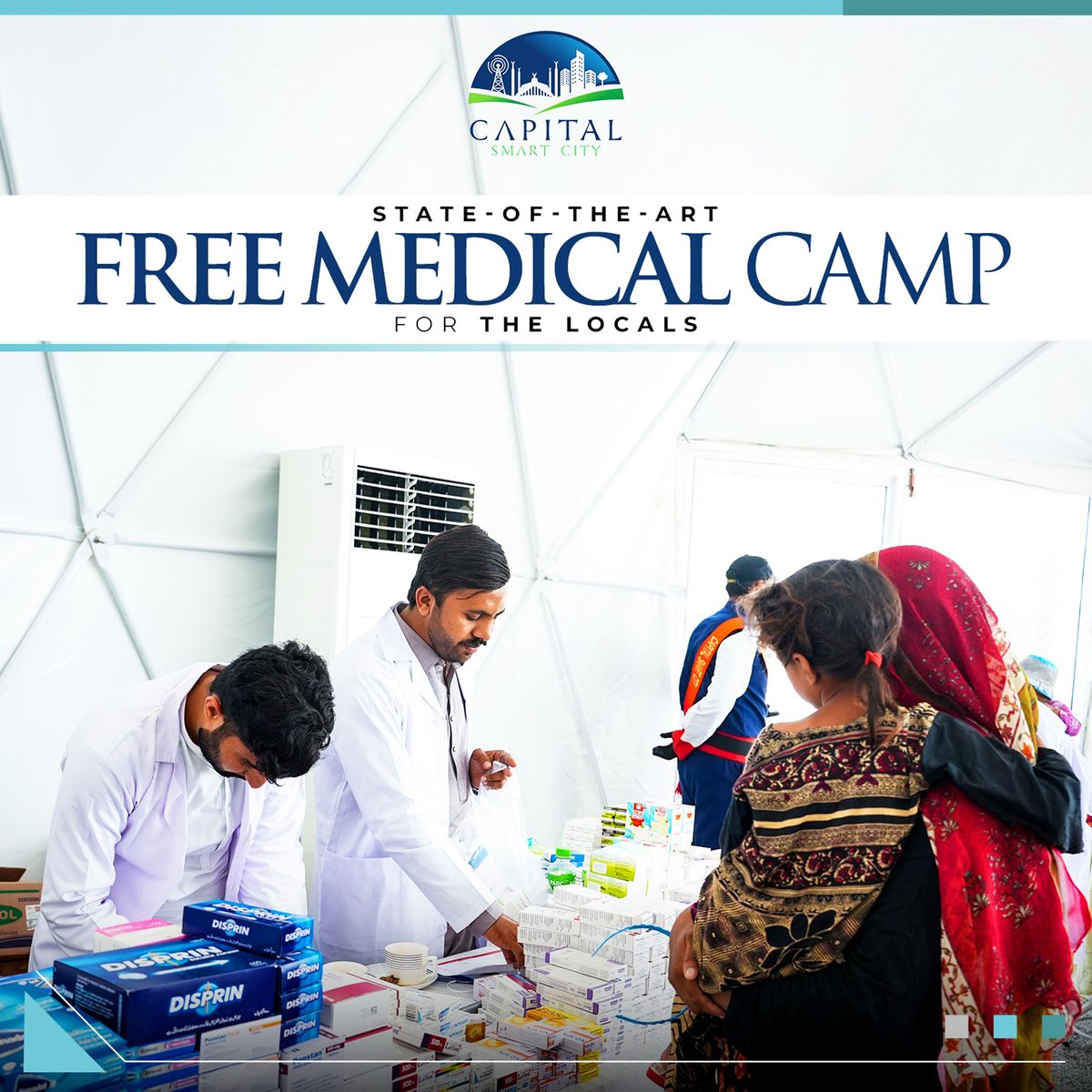 The Capital Smart City site hosted a free medical camp,.

#capitalsmartcity #arkaaconsultants #smartinterchange #SmartCities #CSC #experiencethedifference #csc #islamabad #CapitalSmartCityIslamabad #reformedtechnology #housingvisionsolution #smarterlifestylechoices