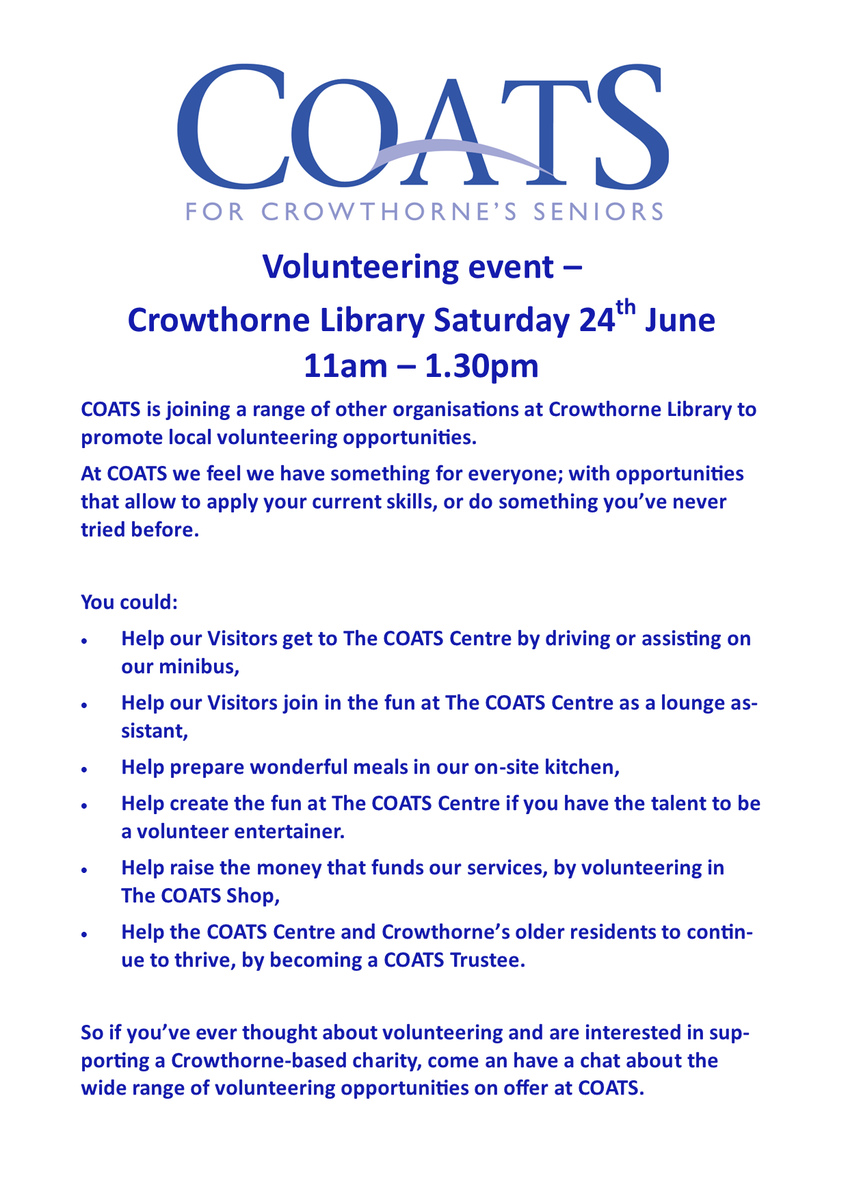 COATS Crowthorne (@coatscrowthorne) on Twitter photo 