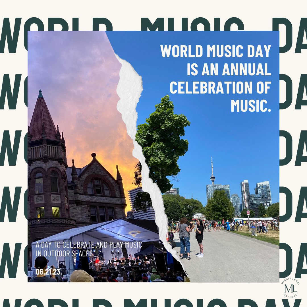 MisasiLegal's tweet image. How are you celebrating World Music Day? 🎶
#MisasiLegal #WorldMusicDay #Summer #MusicFestival #Canada #Ontario #Toronto #Lawyer