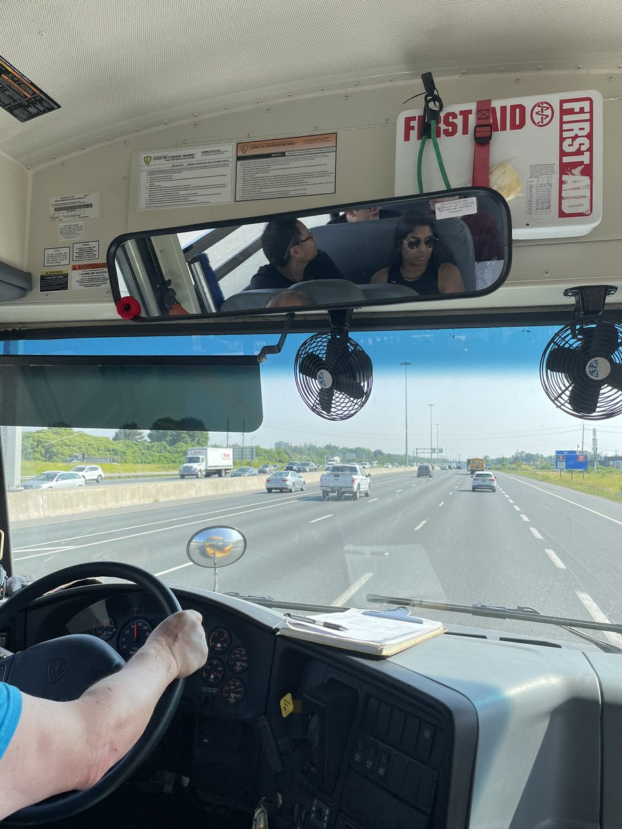 And they are off!! Our grade 8 students &amp; staff are heading to Mansfield Outdoor Education Centre for two days &amp; one night of fun! Stay tuned for more pics! ☀️