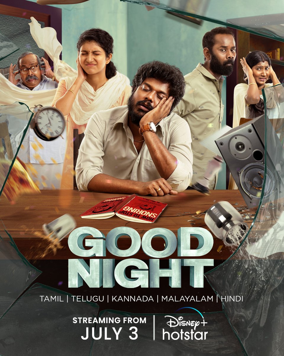 Tamil film #GoodNight (2023) by @imvinayakk, premieres July 3rd on @DisneyPlusHS.

@Manikabali87 @RaghunathMeetha @thilak_ramesh #BalajiSakthivel
#BagavathiPerumal #RaichalRabecca #SreeArthi @Yuvrajganesan @mageshraj @RSeanRoldan @Millionoffl @MRP_ENTERTAIN @SakthiFilmFctry