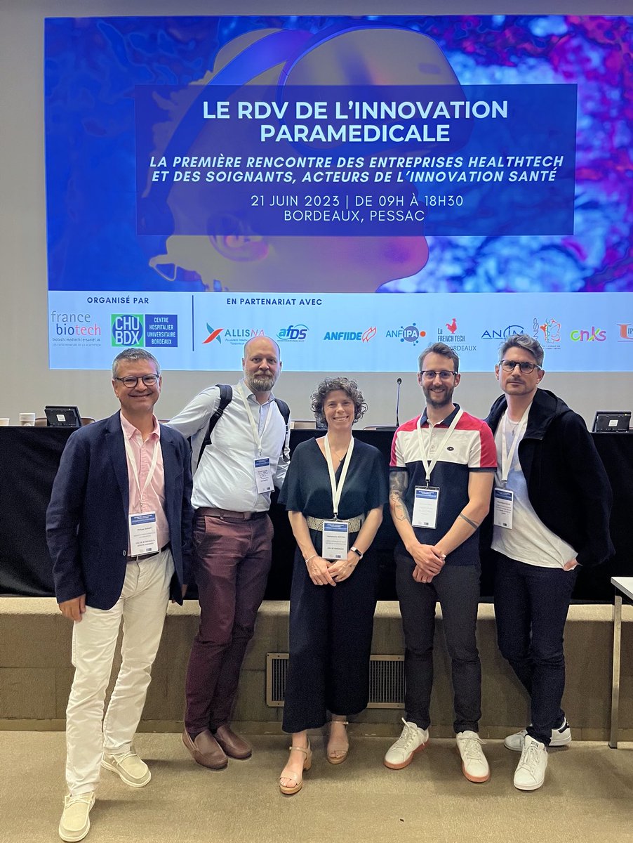 👍Ph. Wibart (MK) &amp; E. Berteau (CSSMK) CHU Bordeaux, <a href="/phhaller/">Pierre-Henri Haller</a>⁩ président CNKS, ⁦<a href="/MatthieuGMN/">GUÉMANN Matthieu</a>⁩ président sfphysio, ⁦@trulleauPT_PhD⁩ au 1er rdz-vs de l’innovation paramédicale : sujet prospectif, déjà bien réel,dt les #MKsSalariés sont acteurs 🙏<a href="/yannbubien/">Yann Bubien</a>⁩