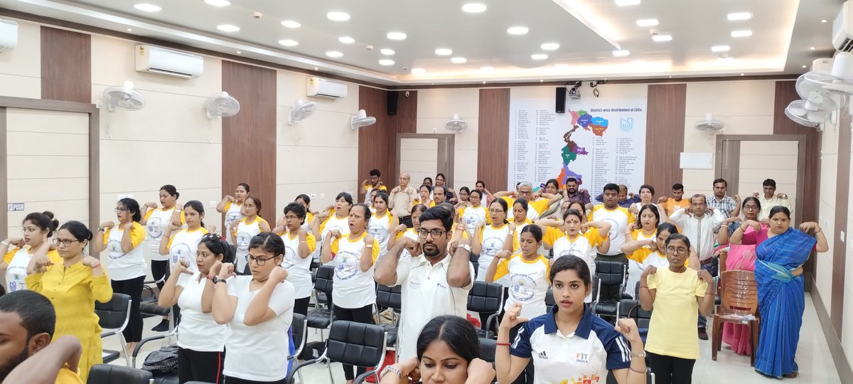 NSOU celebrated the "International Day of Yoga" on 21.6.2023 at Hqtrs. 100 participants (faculties, staff, students) attended the event