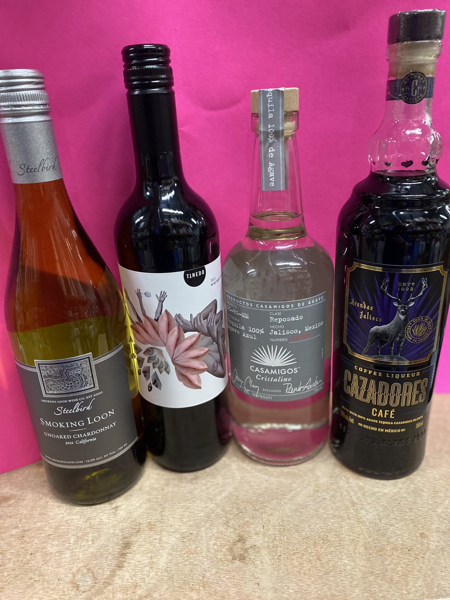 Look What’s New:
Steelbird Smoking Loon Chard
Ja! Tempranillo Organic Red
Casamigos Cristalino
Cazadores Café

Stop in and try these new products!

#new #musttry #liquor #tequila #wine #red #redwine #organic #discounts #discounts