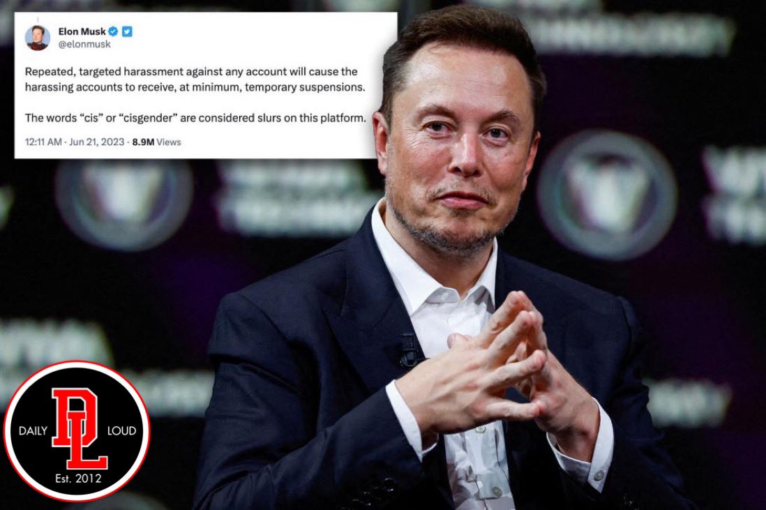 Elon Musk says terms like “cisgender”and “cis” are now considered “slurs” on Twitter and will not be tolerated.