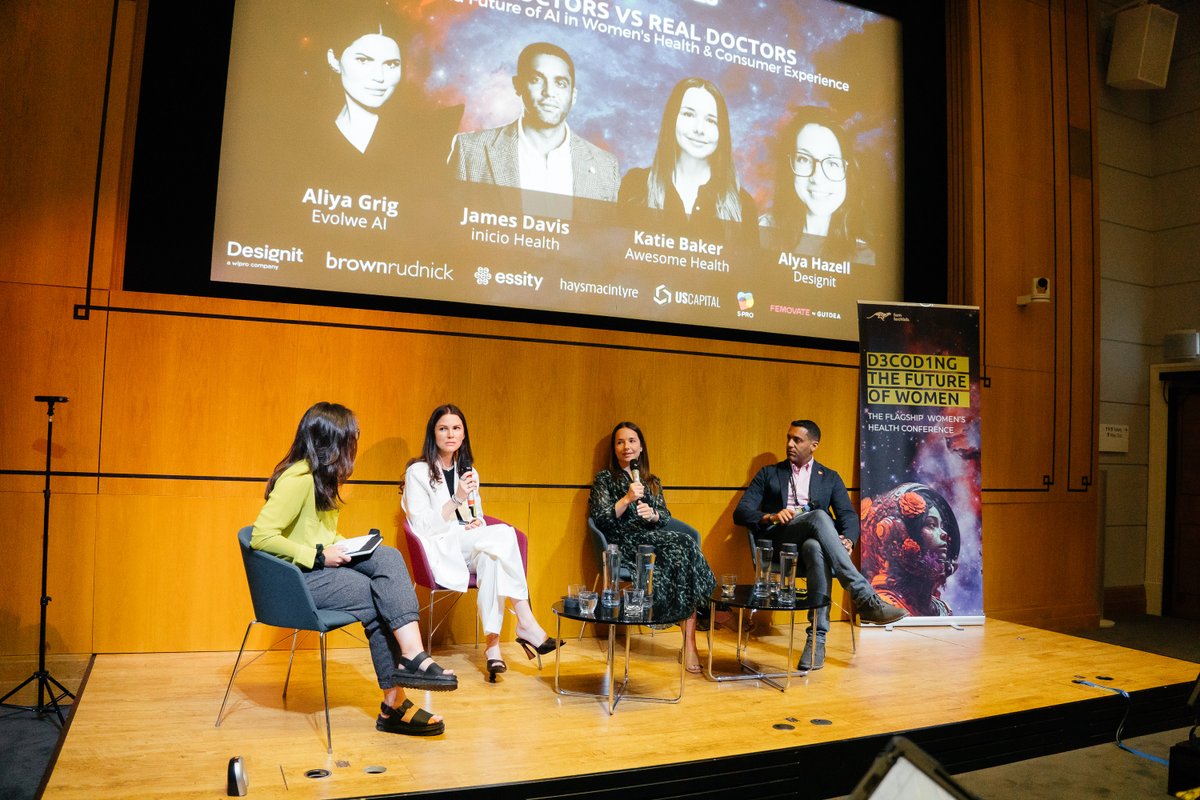 AliyaGrig's tweet photo. Had an amazing experience speaking at the "Decoding the Future of Women" Conference by @FemtechLab! Explored AI in women's health, ethics, and empowering women through technology. Grateful for the platform and inspired by fellow speakers. #d3cod1ng2023 #womenintech https://t.co/t2z15D5N6f
