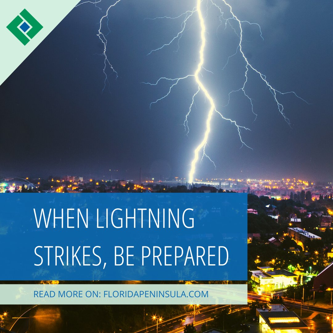 FLPenInsCo's tweet photo. As many Floridians know, along with sunshine summer can bring the occasional rainy days and thunderstorms. One thing we all know is lighting safety is crucial for people of all ages, and it can even save a life! Learn more about lightning safety here: https://t.co/dQYzCABGC1 https://t.co/Y7GcDCUjPp