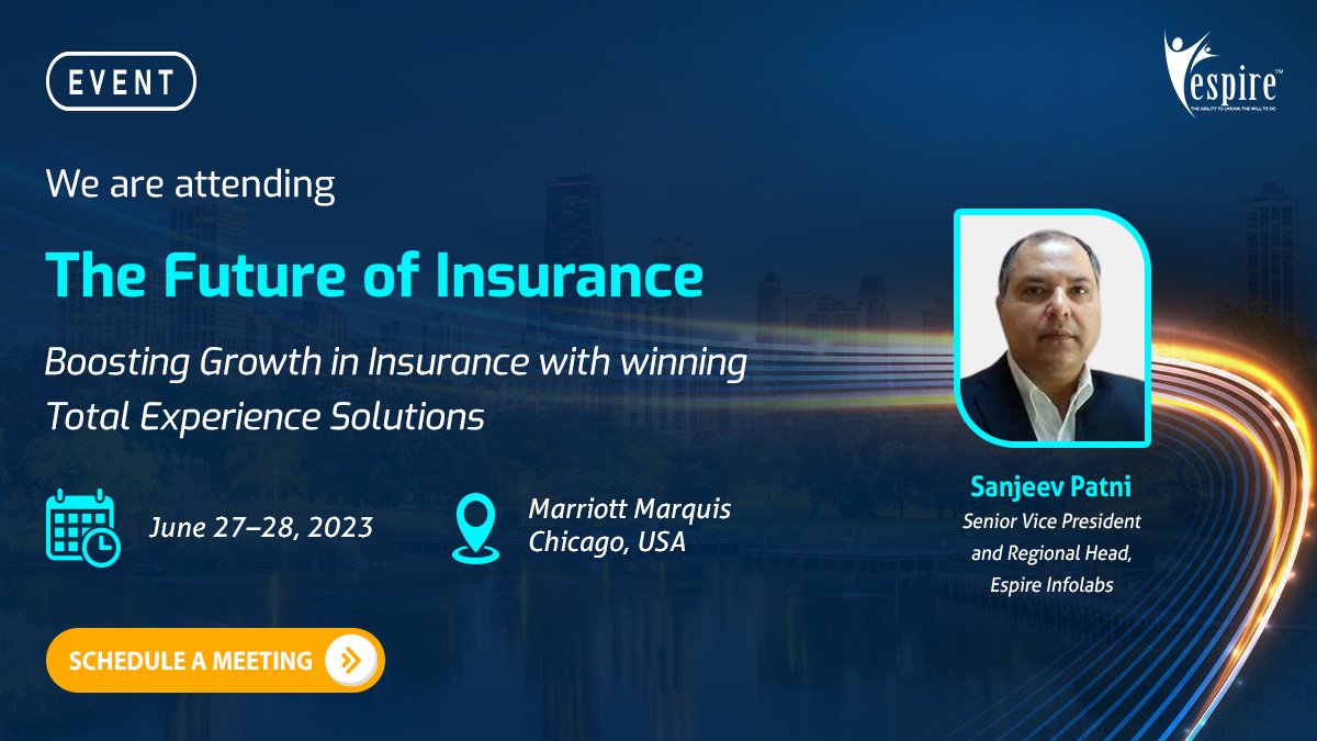Meet us at @Reuters-The Future of Insurance USA23 to explore how we've been reshaping Insurance landscape with #totalexperience & #digitaltransformation solutions– driving contextual omnichannel communications & delivering personalized #digitalexperiences. bit.ly/2PCM3aX