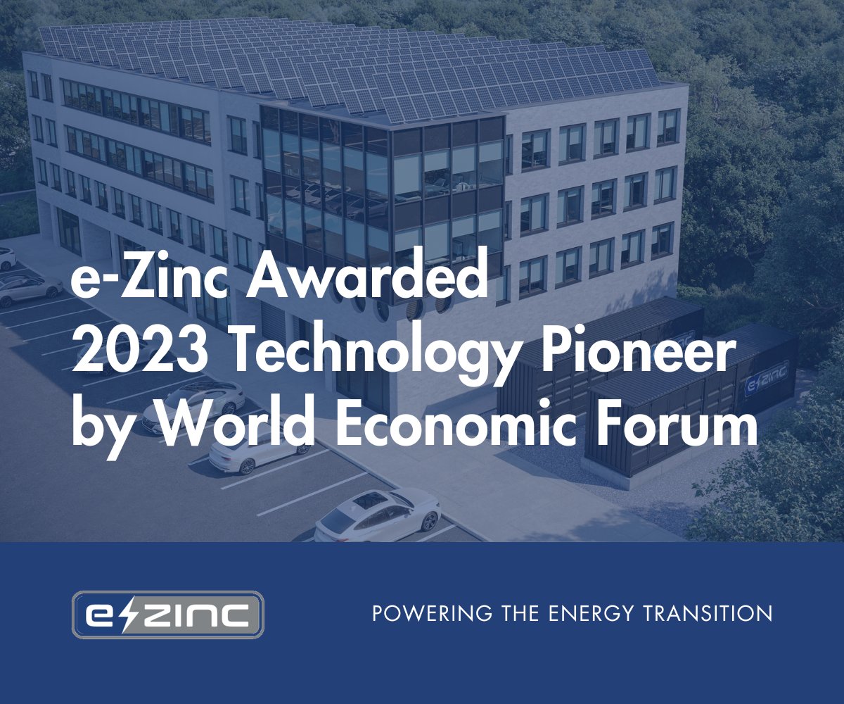 e-Zinc (@ezinc_energy) on Twitter photo Exciting news!
The <a href="/wef/">World Economic Forum</a> has selected 100 most promising #TechnologyPioneers from around the world & e-Zinc is among the winners.
Taking another step to accelerate the #CleanEnergy transition & realize our vision of a zero-carbon future.
e-zinc.ca/e-zinc-awarded…
#EnergyStorage Exciting news!
The <a href="/wef/">World Economic Forum</a> has selected 100 most promising #TechnologyPioneers from around the world & e-Zinc is among the winners.
Taking another step to accelerate the #CleanEnergy transition & realize our vision of a zero-carbon future.
e-zinc.ca/e-zinc-awarded…
#EnergyStorage