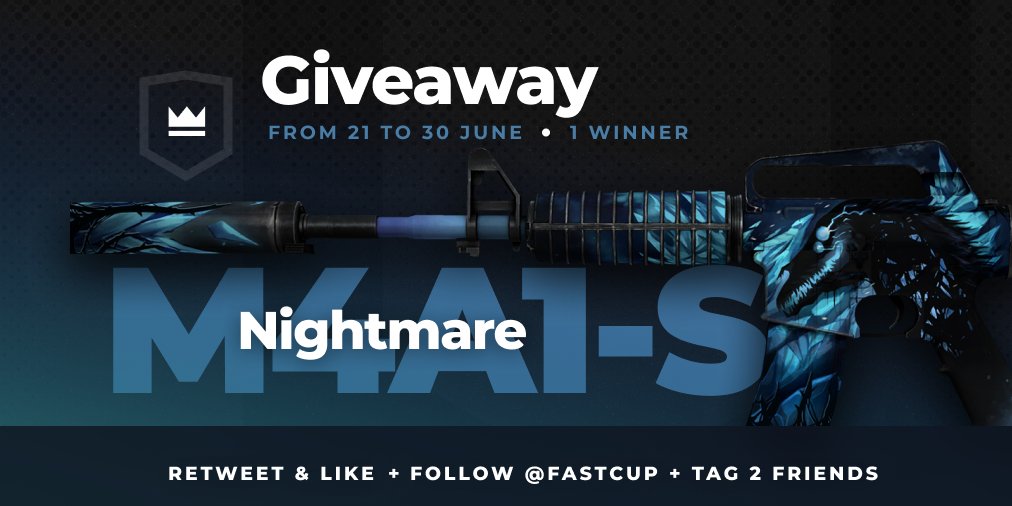 🔥FASTCUP.NET Giveaway: x1 M4A1-S | Nightmare (Field-Tested)

To enter:
- Retweet & like
- Follow @fastcup
- Tag 2 friends

Winner will be announced on June 30! 
Good luck to everyone! 

#FASTCUP #giveaway #skinsgiveaway #CSGOGiveaway #freeskins #csgoskins🔥