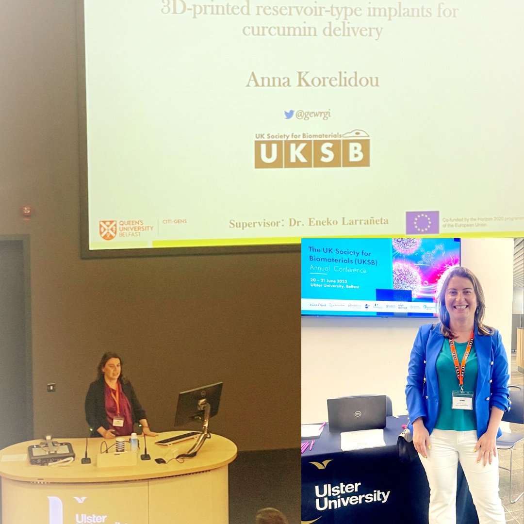 I had another great opportunity to present our work from @pharmacyatQUB in #UKSB2023 conference held at @UlsterUni 
#lovequb @MSCActions @QUBCitigens #biomaterials @NIBES_official