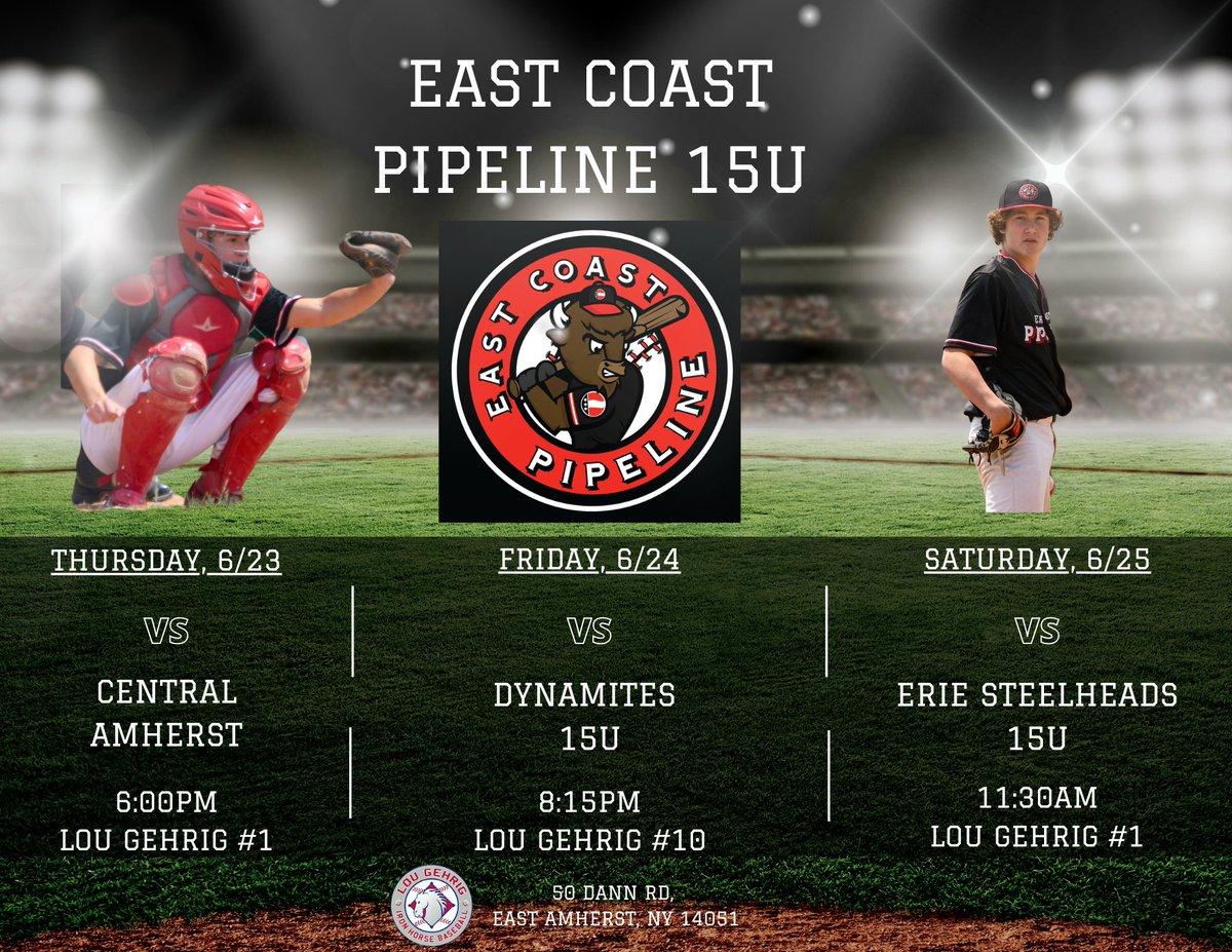15u will be playing this weekend in the LG 15u 'A' tournament this weekend...

Stop by and come see the future of WNY baseball or follow along on the Tourney Machine App -->

tourneymachine.com/Public/Results…

#FindyourFit #Family #Culture #FullBenefit #🦬⚾️
