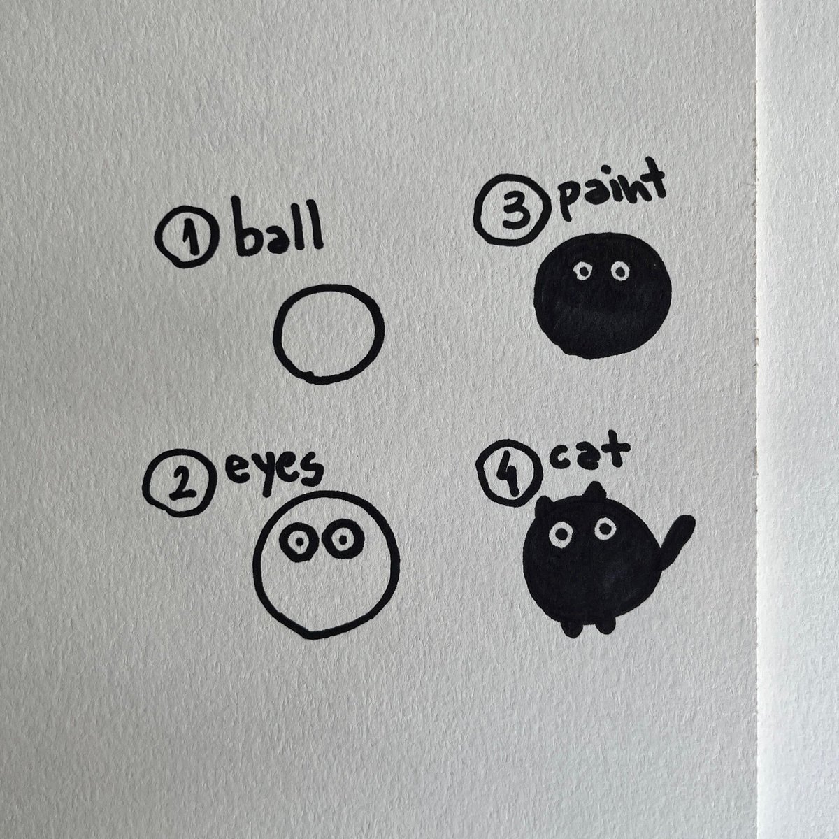 the how to draw a black cat tutorial