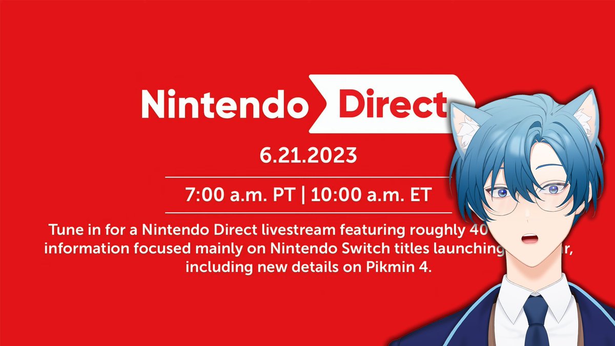 BenjaminDatum's tweet photo. Watching the Nintendo Direct Live! Let's see what they have in store together! 

Stream: https://t.co/qSu4P2o1Zt https://t.co/eyZIWccFTh