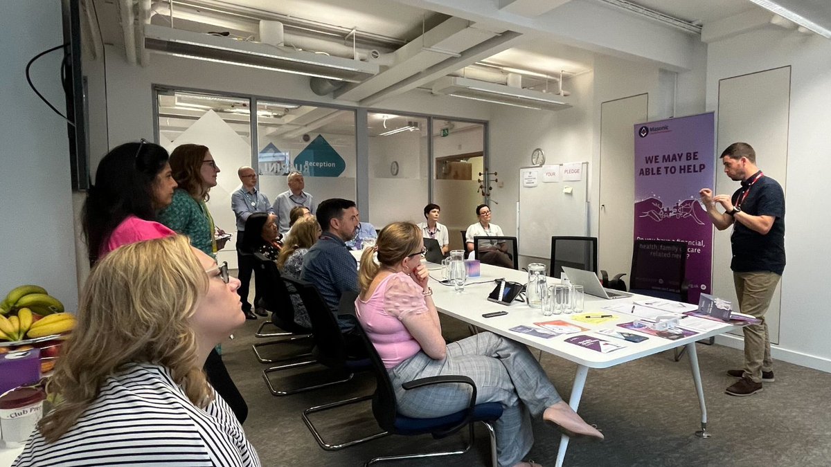 Masonic_Charity's tweet photo. 🤝Yesterday, our staff took part in our interactive Equity, Diversity and Inclusion event on hearing and visual impairments.

We welcomed Sara from @SightAdviceSL, and Steven and Scott from Deaf-SELF to present on these topics and share valuable awareness tips. https://t.co/FUoyFjc49k