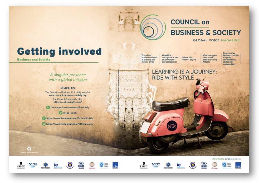 🎙️| Now on #DOWNLOAD! <a href="/The_CoBS/">The Council on Business & Society</a> #student &amp; faculty summer issue of Global Voice #MAGAZINE. 168 pages dedicated to #business, #society, #sustainability &amp; #LeadershipMatters to accompany you on your summer reading journey > tinyurl.com/3musze65