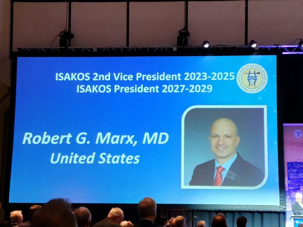 bethshubinstein's tweet photo. Huge congratulations to my friend and colleague Bob Marx on his nomination as 2nd VP of ISAKOS! Amazing!! Such a well deserved accomplishment! 👏👏

@HSpecialSurgery @ISAKOS @drrmarx https://t.co/aJ2cZLV0i5