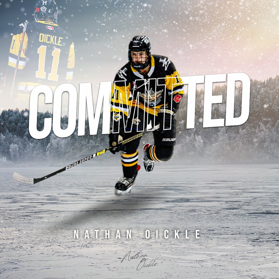 The Surrey Eagles are thrilled to announce their commitment to Nathan Oickle! 🦅

The '03 defender chalked up 41 points in 47 games with the Trenton Golden Hawks of the OJHL last season.

Learn more about Nathan here 👇
eliteprospects.com/player/538400/…

#BCHL | #Surrey