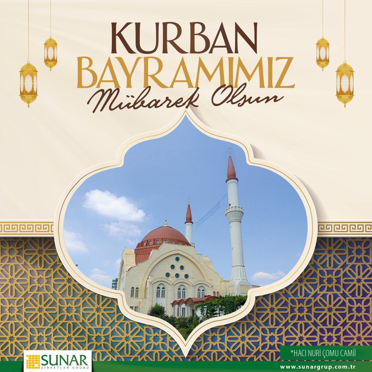 SunarYatirim's tweet photo. Sağlıklı, huzurlu, mutlu ve bereketli nice bayramlar dileriz..
Kurban Bayramımız Mübarek Olsun!
#sunarşirketlergrubu #sunar #elitagıda #sunarmısır #sunarözlem #sunaryem #çukoyem #hünergıda #nçstarım #nuribeyçiftliği #sunarnp #kurbanbayramı https://t.co/a2UIkQrmAi