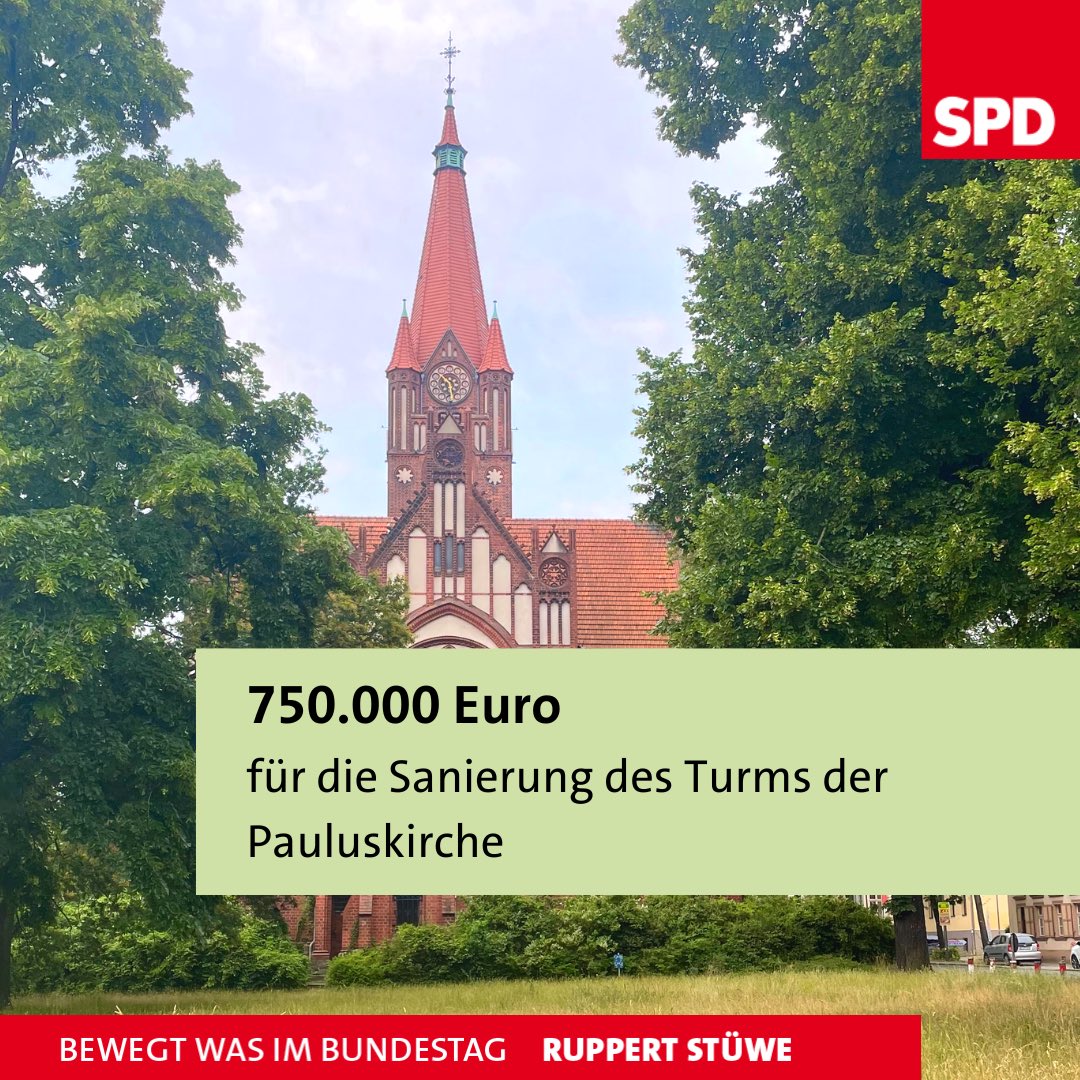 Yeah! Der Haushaltsausschuss hat gerade 1,25 Millionen Euro für denkmalgerechte Sanierung in #Steglitz-#Zehlendorf bewilligt. Zur PM: ruppert-stuewe.de/pauluskirche-s…