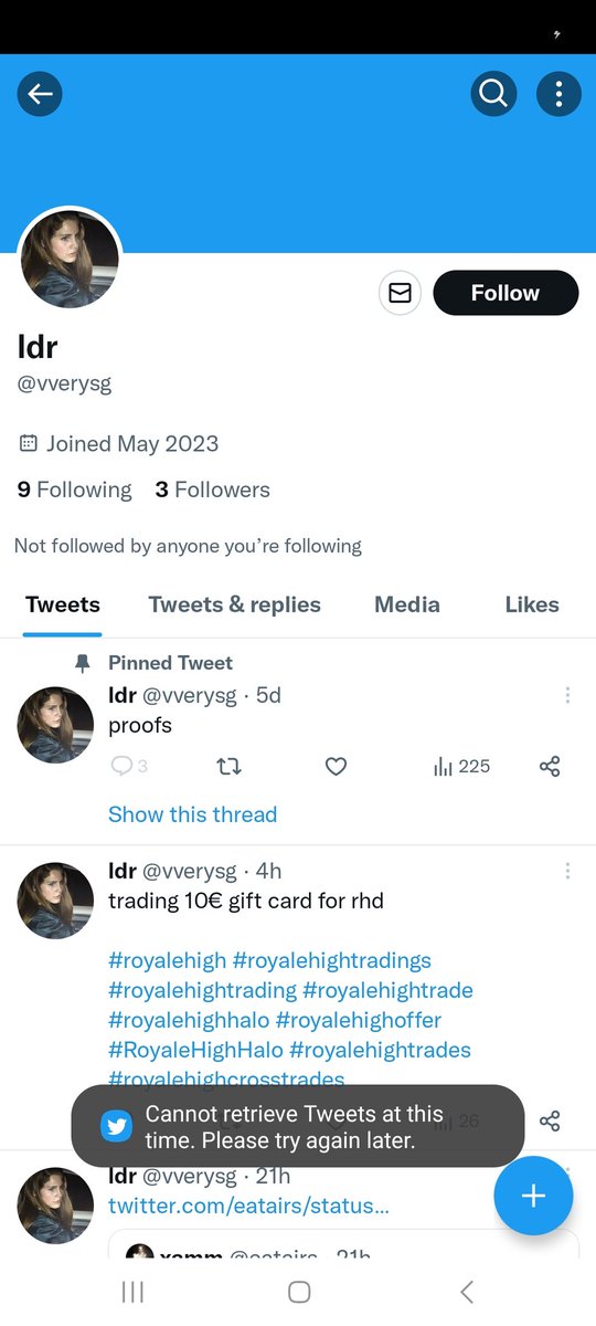 just got scammed 🤦 @vverysg, (rblx user: ohvampy) is a scammer w two possibly fake proofs. was supposed to do 150k rhd for 300rbx tax n blocked me right after. pls report in both platforms! ty

tags #royalehigh #royalehightrades #royalehightrading #royalehighcrosstrades #scammer