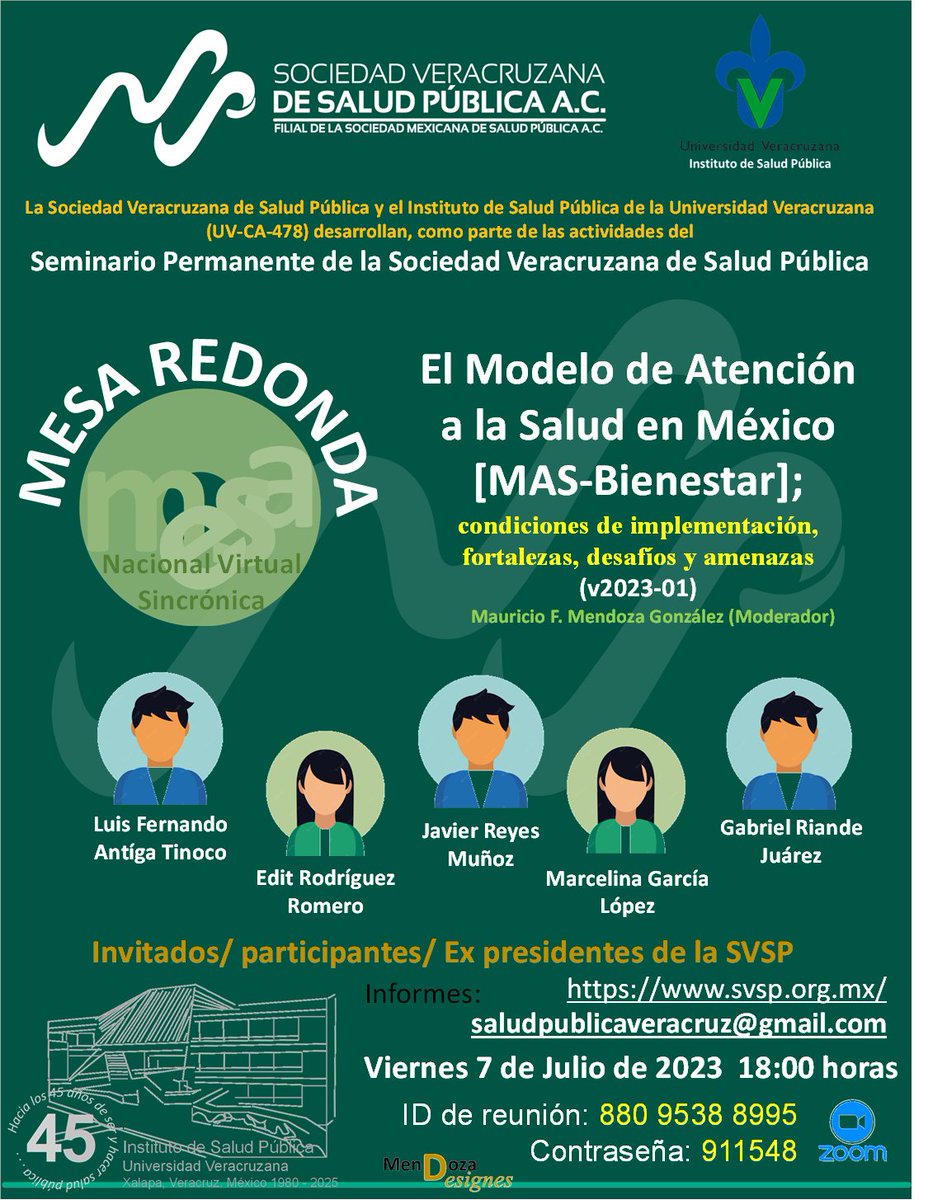 #Salud #SaludPública #Epidemiología #UniversidadVeracruzana #SMSP
Invitación a Evento Académico/ viernes 7 de julio de 2023/ Acceso Libre/ Virtual