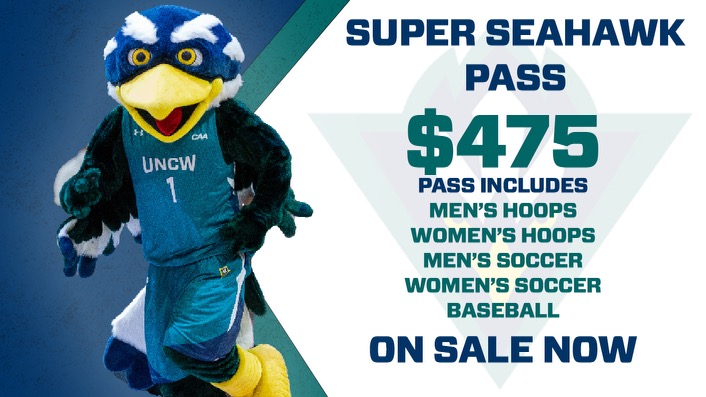 🚨 SUPER SEAHAWK PASSES 🚨 
Pass includes tickets to
@uncwmenshoops, @UNCWwomenshoops, @UNCWMenssoccer, @UNCWSoccer and @UNCWBaseball
On sale now at bit.ly/3NmqWry
#HawkYeah