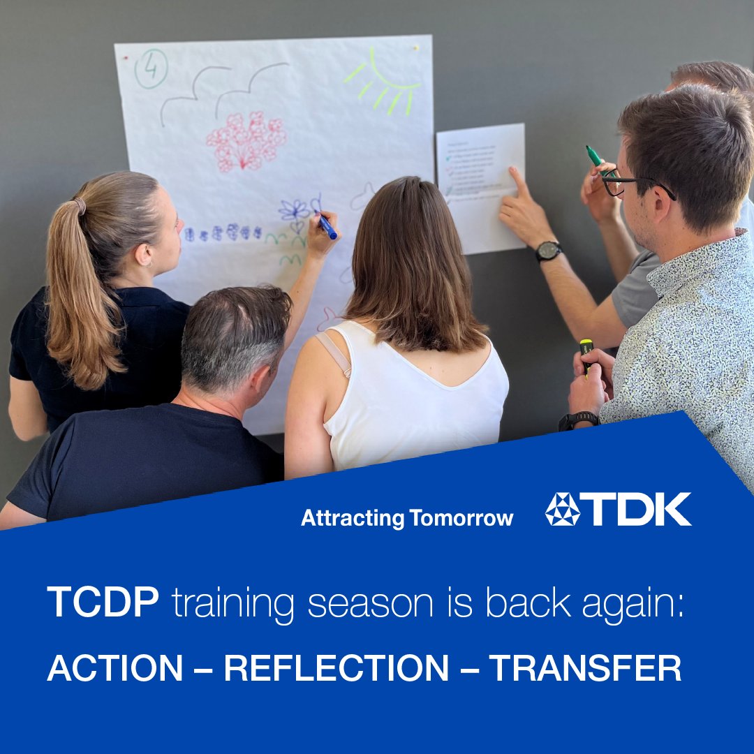 TDK_Corporation's tweet photo. Today we share with you a little insight into the TCDP (Territorial Career Development Program). TCDP is delivered by #CONOUT, who lives according to the training concept: #ACTION – #REFLECTION – #TRANSFER.

For more information, check below👇: 
https://t.co/d8SfVt8Ipc https://t.co/3hFmXqk2Le