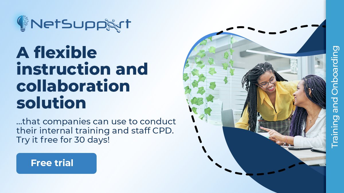 NetSupport_Ca's tweet image. Try our flexible instruction and collaboration solution, NetSupport School, for free for 30 days! Perfect for employee training and onboarding. Check it out mvnt.us/m1418616

#Training #Onboarding #RemoteSolution