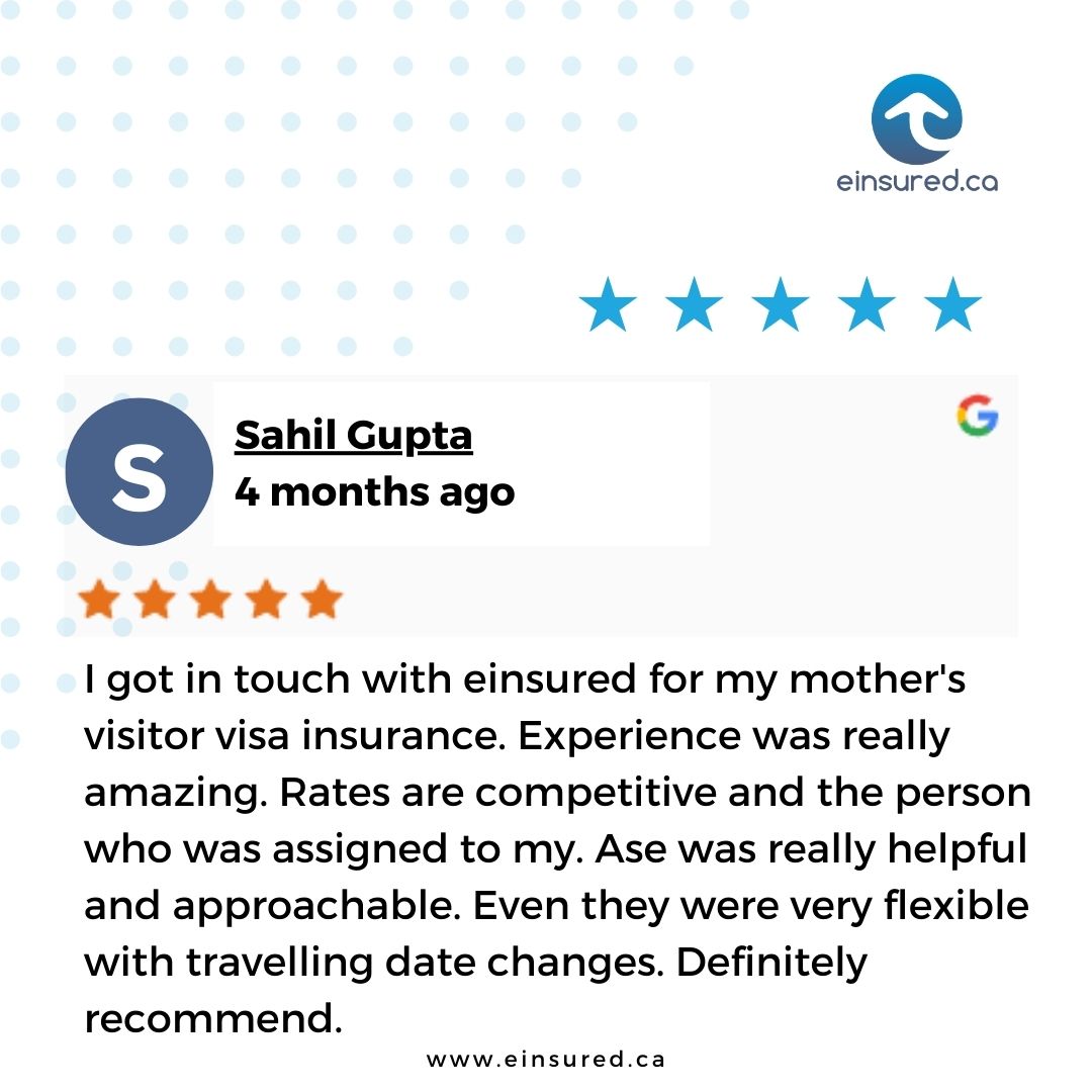 einsuredca's tweet image. Ready for a top-class insurance brokerage in Canada? Look no further than einsured.ca! 😊

Check our glowing reviews today. 😇

Visit our website : einsured.ca 🌍

#googlereview #insurancereview #canadainsurance #canada #einsured