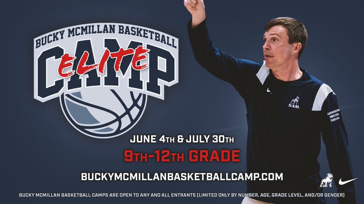 Spots for our FINAL Elite Camp of the summer are filling up fast! Reserve yours at the link 👇

🔗bit.ly/3NDLvRE

#BuckyBall | #AllForSAMford