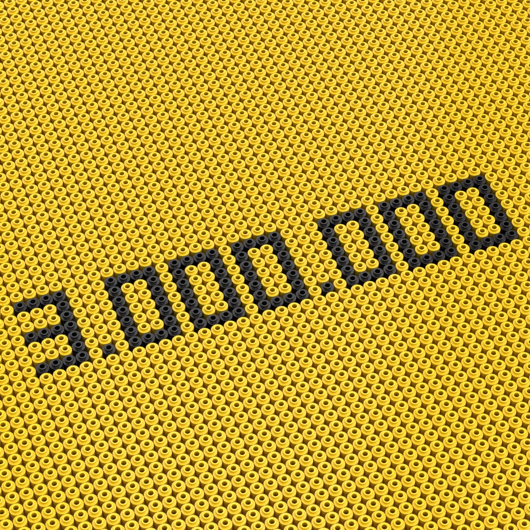 3,000,000 of the best fans in the world 💛 

What an incredible milestone we have reached together. Thank you to every single one of our 3 million members on LEGO Ideas!

#LEGOIdeas