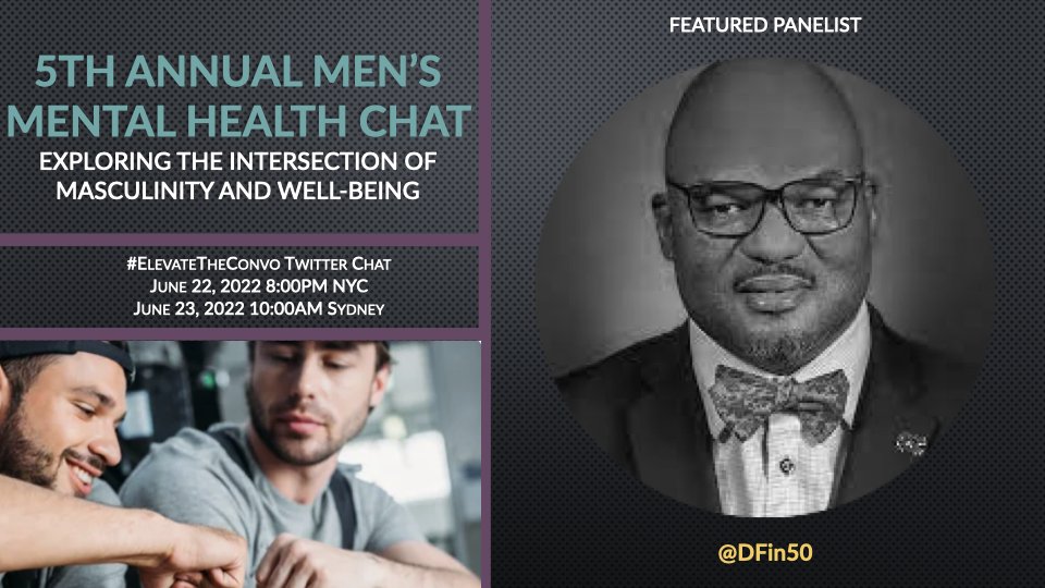 DON'T MISS: @DFin50 is a featured panelist on the #ElevateTheConvo twitter chat on #MensMentalHealth (June 22 at 8PM ET). More: linkedin.com/pulse/5th-annu…