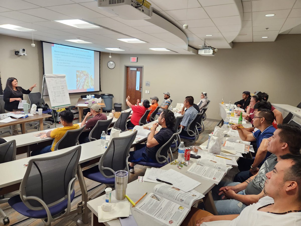 CenzaSmart's tweet photo. What a great and engaging FSM class yesterday! Our Spanish instructor, Karla Esposito, taught a Food Safety Managers class in Chambersburg and she had a full house! Click here to see when our next Spanish Class will be: https://t.co/68FSbcgvbe https://t.co/S32tw79JgW
