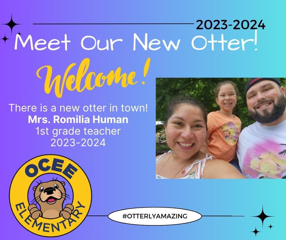 Welcome to <a href="/OceeElem/">Ocee Elementary School</a>, Ms. Human! We are beyond excited that you and your sweet daughter will be joining this #OtterlyAmazing community.