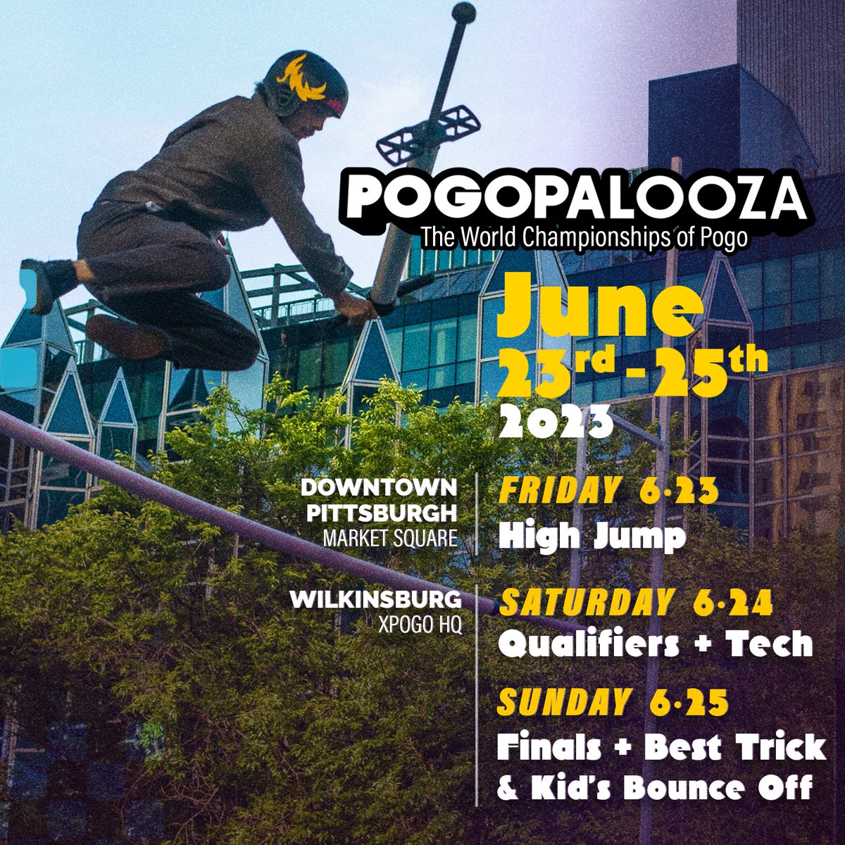 Pogopalooza is this weekend (sorry we always forget that we're on Twitter) but please come out, yay!
