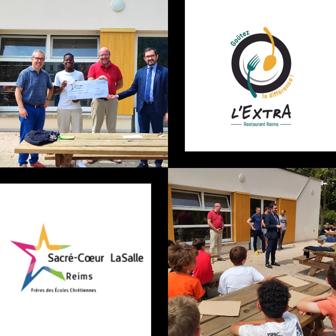 ✨[PARTAGE]✨

Pour la deuxième fois, le Pensionnat du Sacré Cœur de Reims a soutenu L'ExtrA !
Les collégiens ont fait un bol de riz. L'argent récolté nous a été donné. Une remise de chèque a donc eu lieu  en présence  des élèves et du directeur , Mr Marcheval.😍Encore merci !