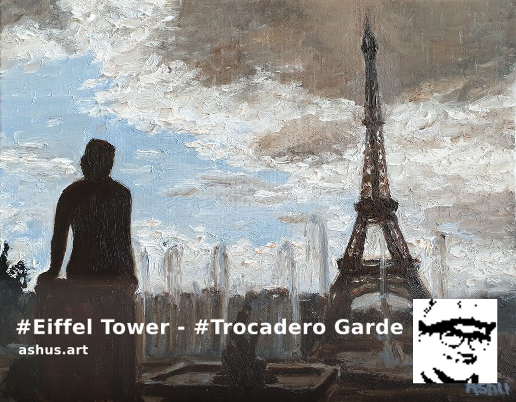 🖌️ '#Eiffel Tower - #Trocadero Gardens 2' original #oilpainting by Ashu Shendé 

🖼️ ashus.art/products/eiffe…

📦 $270.00 Free S&H within US
🛫 Shipped to 15+ countries

#originalart #art #painting #fineart #visualart #contemporayart #SoulOfAshu