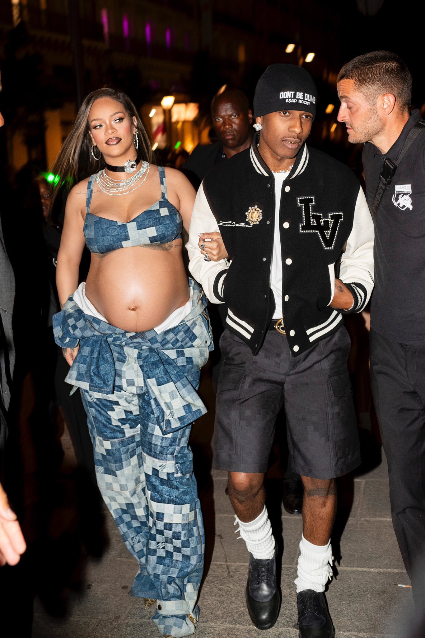 Rihanna News on X: Rihanna and A$AP Rocky at the Louis Vuitton fashion show  last night in Paris.  / X