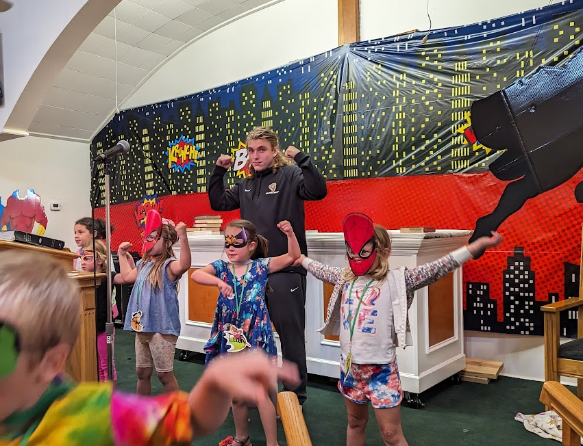 Helping out with Vacation Bible School.  These kids are so awesome!