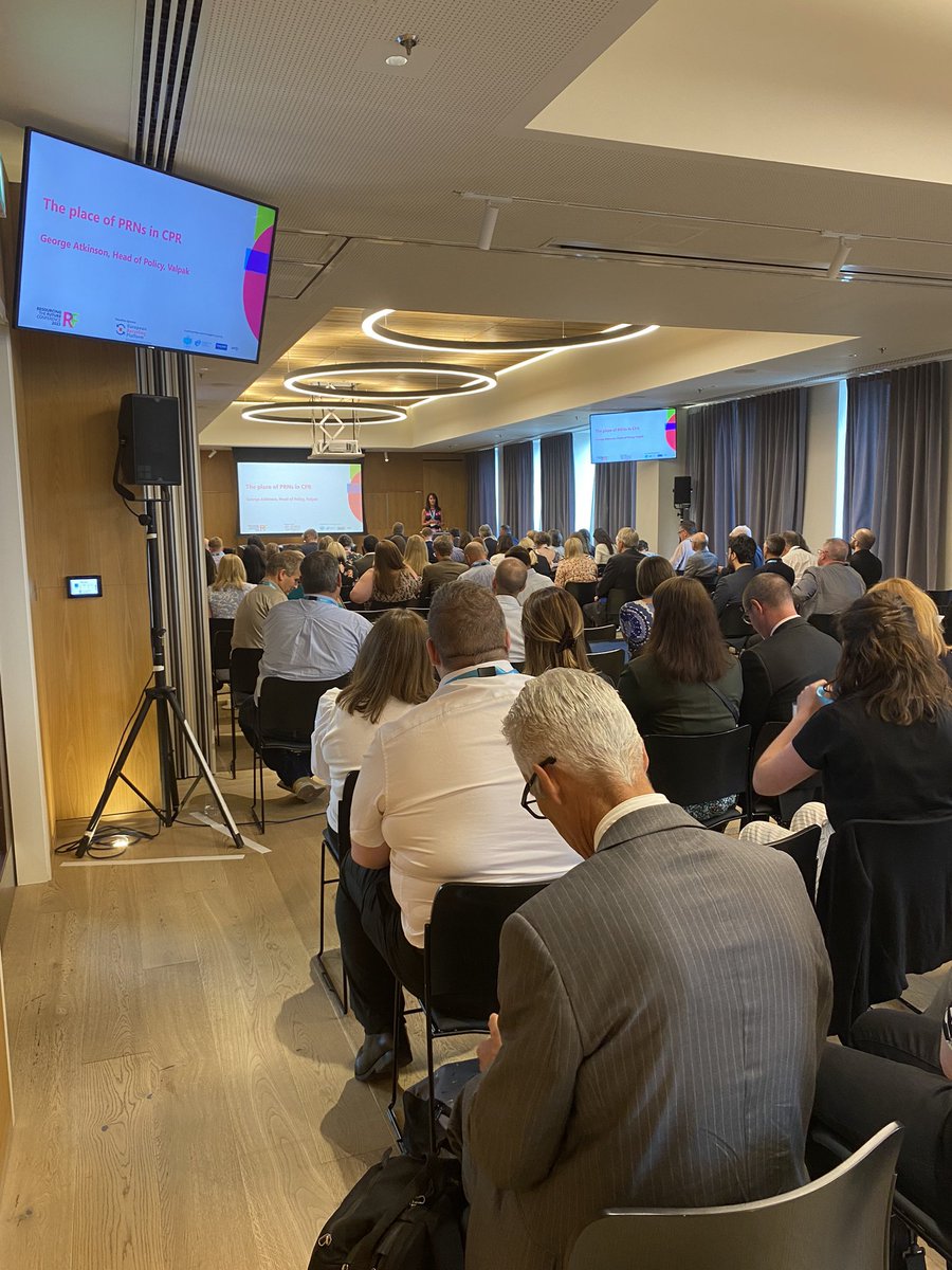 CIWM's tweet photo. A full room as we look to the infrastructure and markets in place for the reforms, with four insightful speakers to take us through to the end of the day! #RTF23 https://t.co/Ly2qXyuKD7