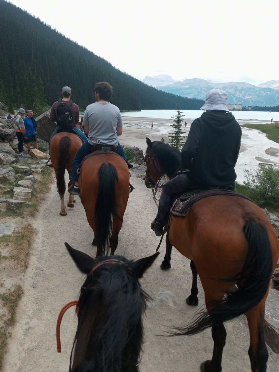 Beautiful day for a ride at Lake Louise...this is amazing #LakeLouise #Alberta