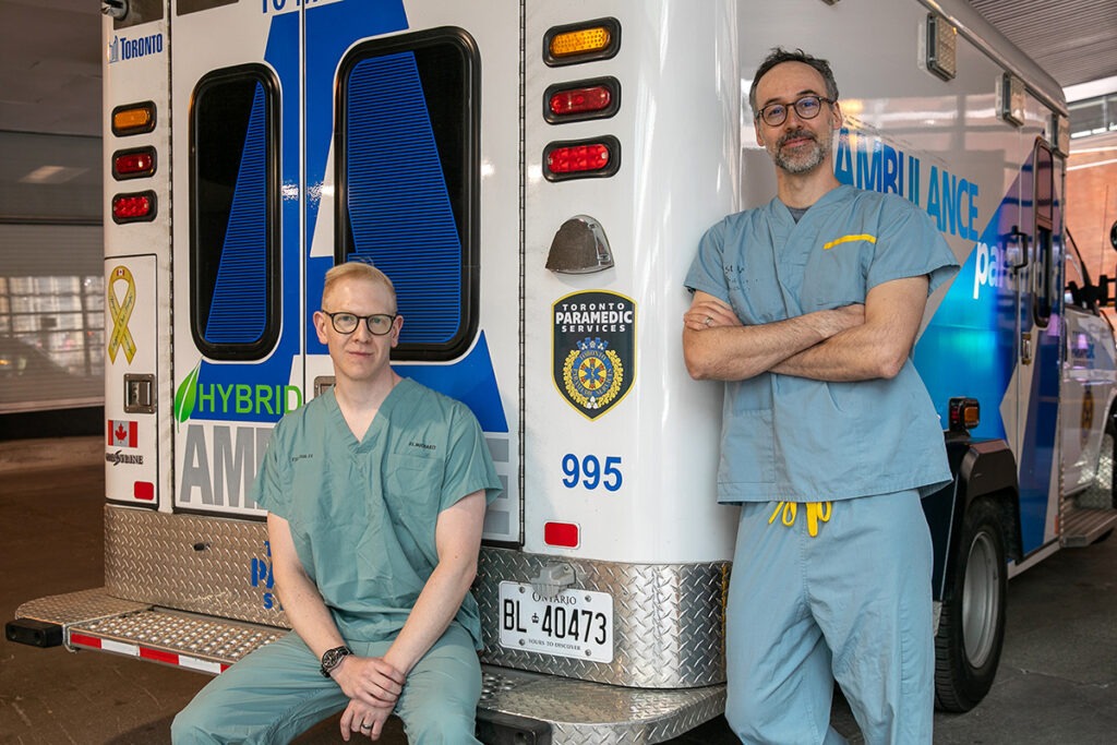 Dr. Johannes von Vopelius-Feldt (@JVopelius) and Dr. @brodie_nolan, emergency physicians at St. Michael's Hospital, are leading a chart review study to examine the stationing of prehospital critical care teams (CCTs) in Toronto to respond to major traumas. bit.ly/3CzbHGI