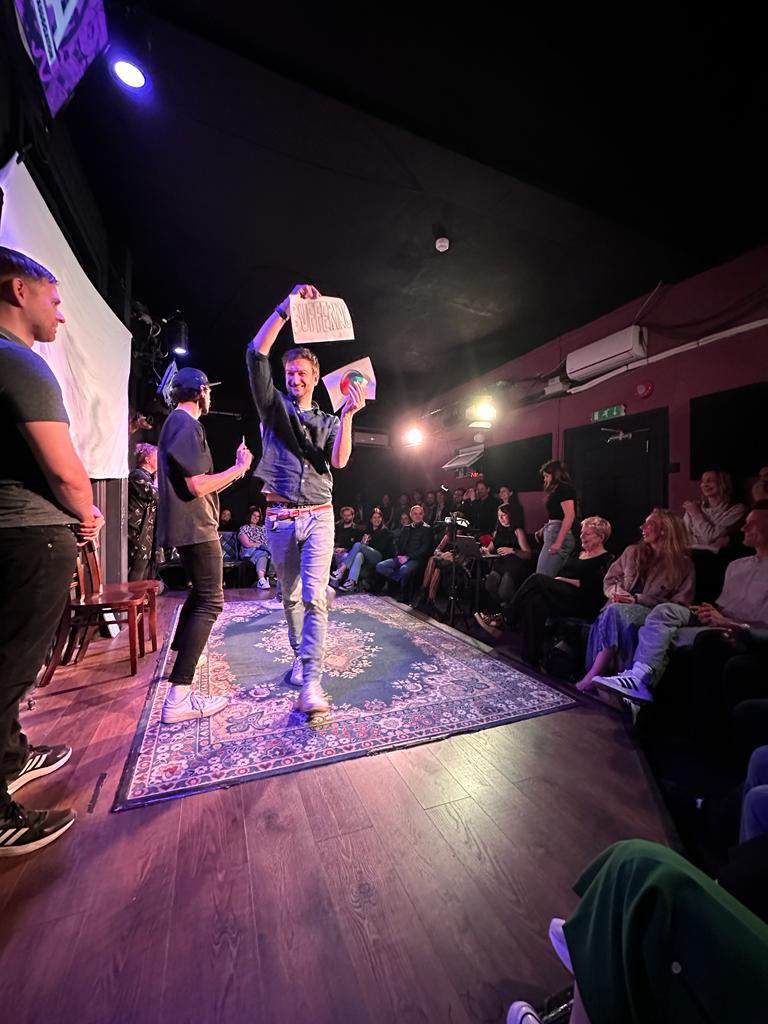 Big news folks! 

🤖 The AI Improv Show is back <a href="/FAImprov/">The Free Association</a> on 8th July at 9pm! 🤖 

Come find out if @New_GPT is funnier than me, <a href="/NickEverritt/">Nick Everritt</a> @jonoselvadurai <a href="/JonathanBroke/">Jonathan Broke</a> <a href="/RobSladden/">Robert Sladden</a> <a href="/VictoriaBarry/">Veebs</a> &amp; Victoria Beardwood. 

Tickets: tinyurl.com/Robot-Tix