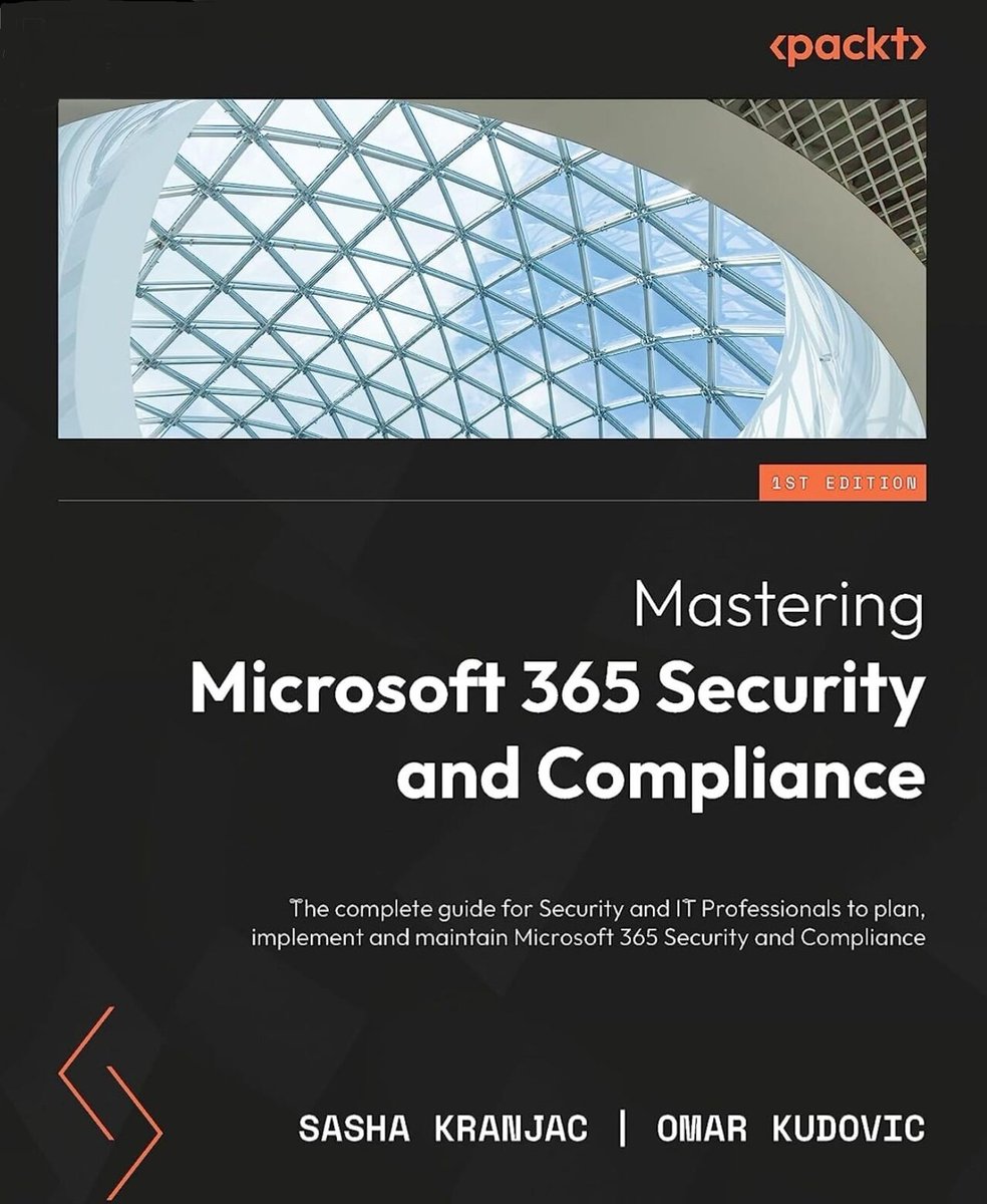 Sasha Kranjac | MVP | RD | CISSP (@sasakranjac) on Twitter photo I'm thrilled to announce my new book “Mastering Microsoft 365 Security and Compliance” is now available for preorder!
This wouldn't be possible without co-author, <a href="/OmarKudovic/">Omar Kudovic</a> , my dear colleague and friend!
#mvpbuzz #microsoft365 #microsoftsecurity #cybersecurity #security I'm thrilled to announce my new book “Mastering Microsoft 365 Security and Compliance” is now available for preorder!
This wouldn't be possible without co-author, <a href="/OmarKudovic/">Omar Kudovic</a> , my dear colleague and friend!
#mvpbuzz #microsoft365 #microsoftsecurity #cybersecurity #security