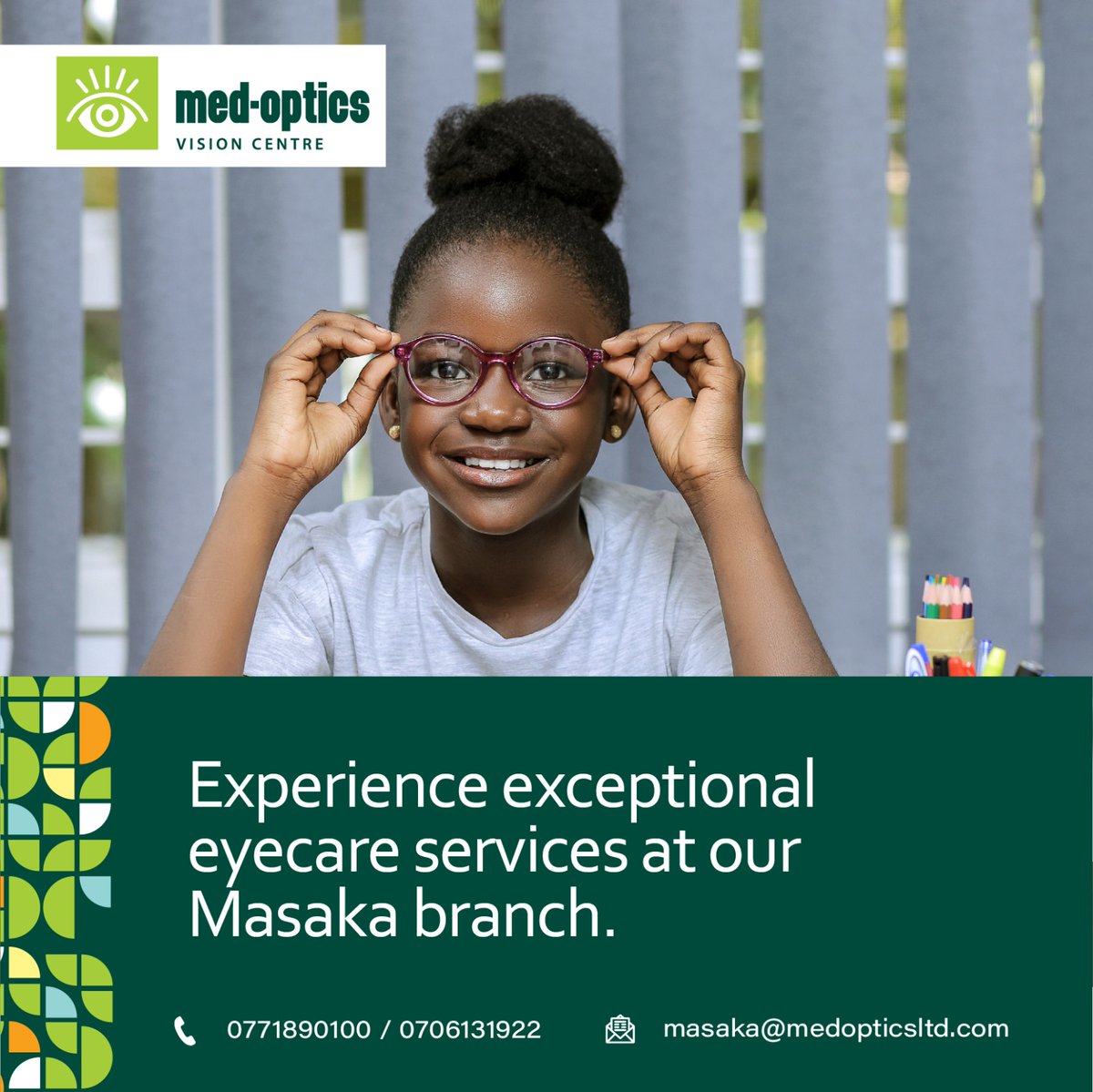 medopticsltd's tweet photo. Attention all Masaka residents! 

Your vision deserves the best. Visit Med Optics, your ultimate destination for top-notch eyecare services cherish your gift of sight today. 

#Cherishthegiftofsight
#20yearsofEyeHealthCare
#Masakaoutlet https://t.co/zLSoozAy5S