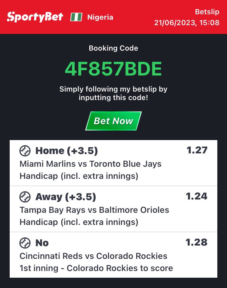 Sharp 2 Odds 
Baseball handicap ⚾️