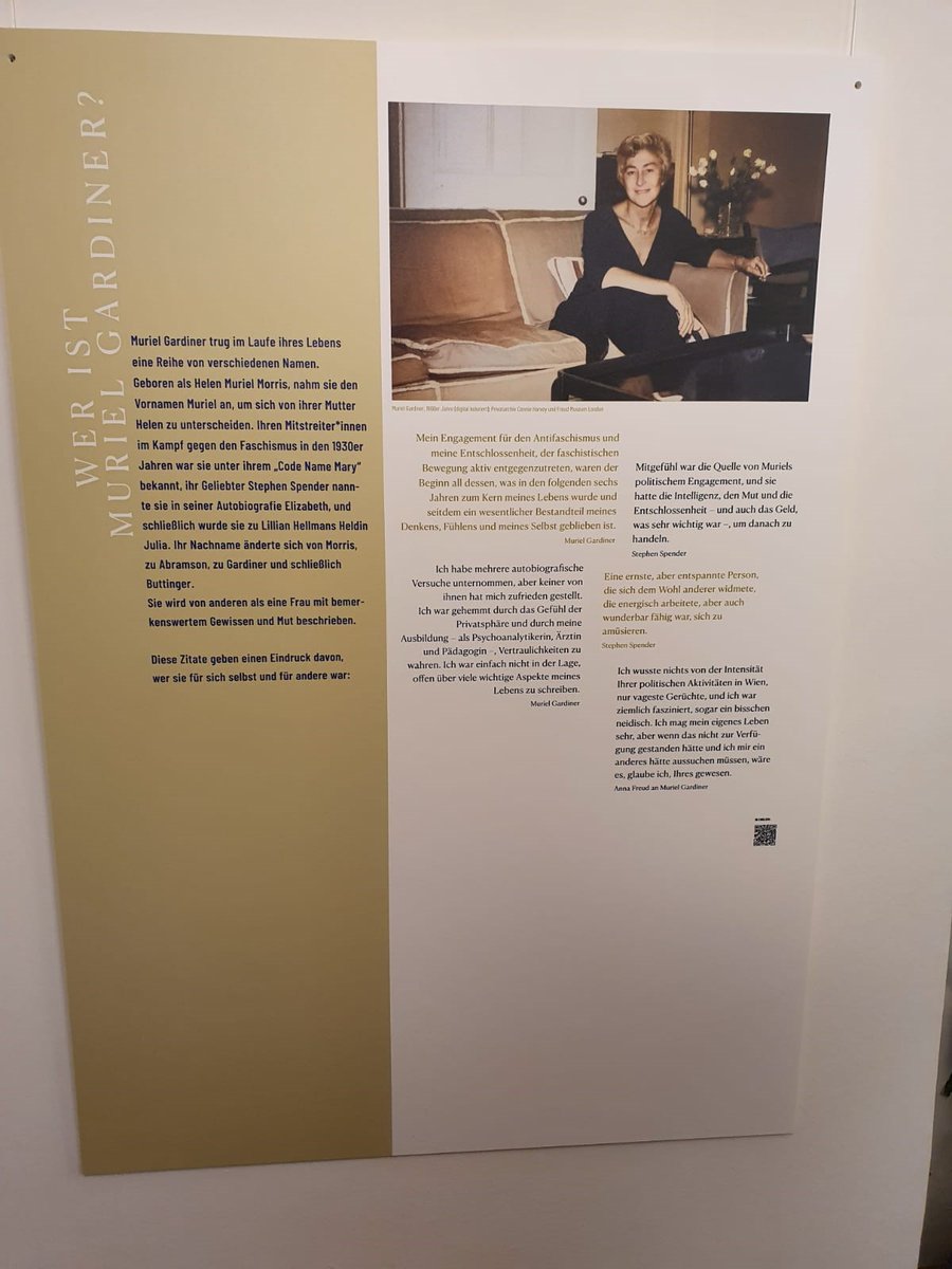 IsraelinAustria's tweet image. Die Botschaft war gestern durch Konsul @HerzelEdri bei der Eröffnung der Ausstellung "Code Name Mary: Das außergewöhnliche Leben von Muriel Gardiner" des @FreudMusLondon, erweitert durch @univienna, am Campus der Universität Wien vertreten.

Die Amerikanerin Muriel Gardiner war…