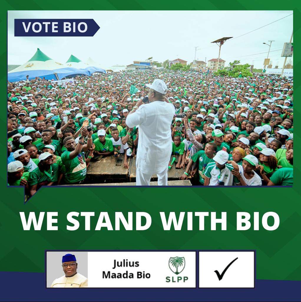 Stand behind a man that continues to stand for Salone. 
Vote for #JuliusMaadaBio 

#gamechanger
#SierraLeone #SLPPDelivers #SierraLeoneDecides2023 #5MoreYears #OneCountryOnePeople