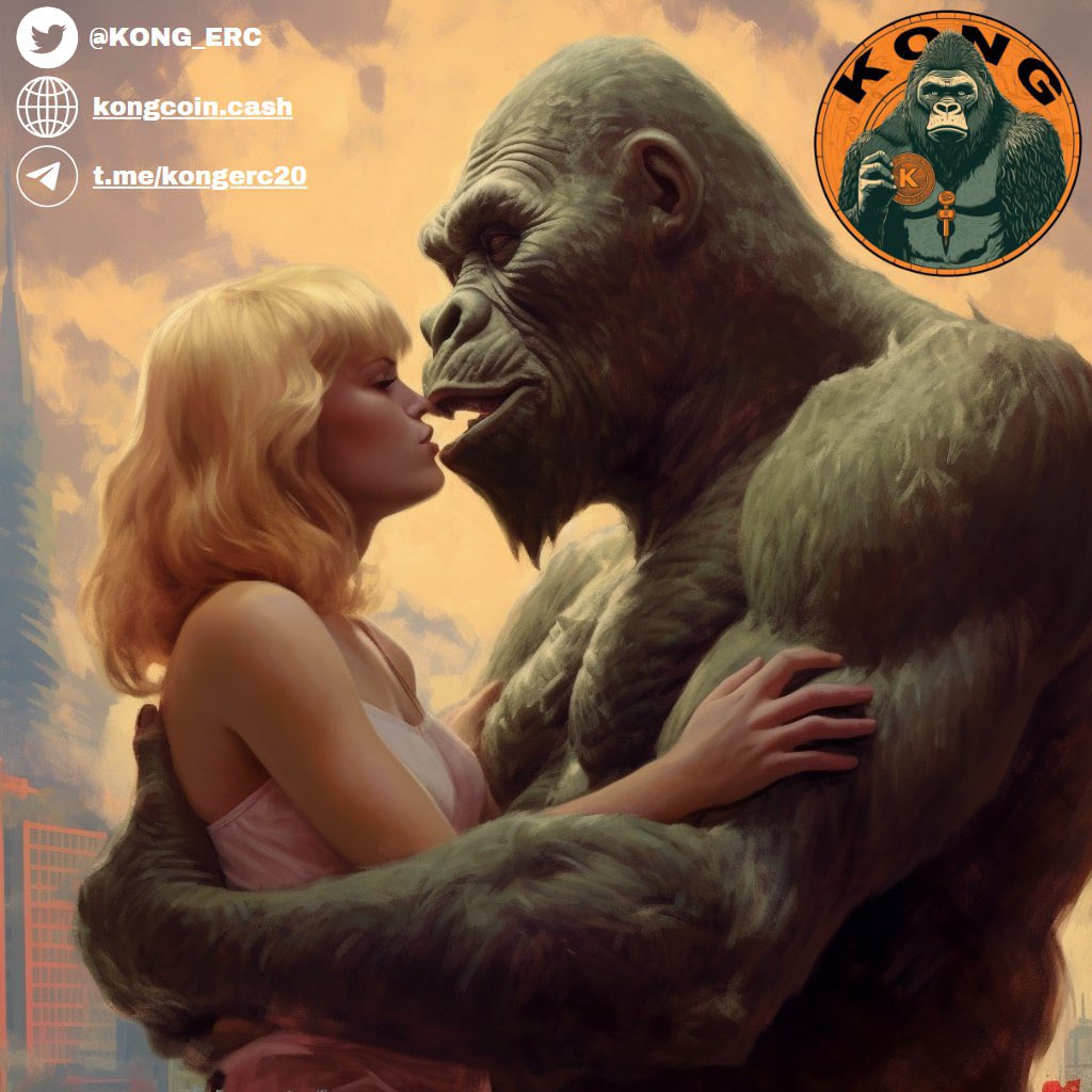 <a href="/digitalartchick/">Artchick (ETH/acc) 🦇🔊</a> I’M IN LOVE WITH $KONG 

Why ???
KONG is already listed on two centralized exchanges. BTSE and BitForex. 

33% of the 500B total supply has already been burned. 

A #BAYC NFT worth 56 ETH (roughly $100K) is up for grabs.

#MILADY ‘s OG and many more backing this project!